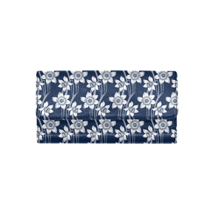 Daffodils Pattern Print Design DF09 Women's Trifold Wallet