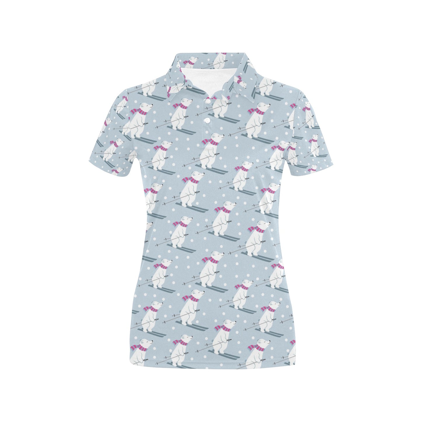 Ski Print Design LKS307 Women's Polo Shirt