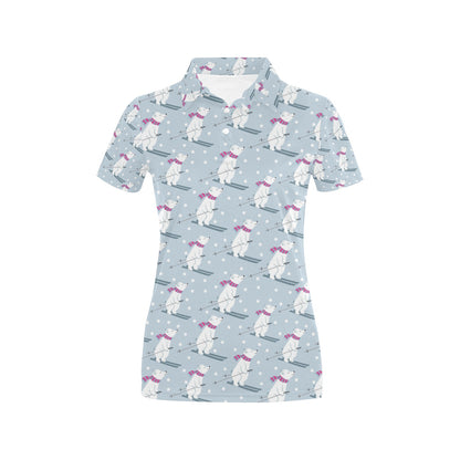 Ski Print Design LKS307 Women's Polo Shirt