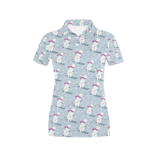 Ski Print Design LKS307 Women's Polo Shirt