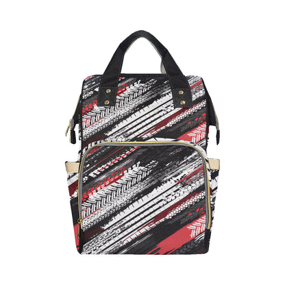 Racing Pattern Print Design A03 Diaper Bag Backpack