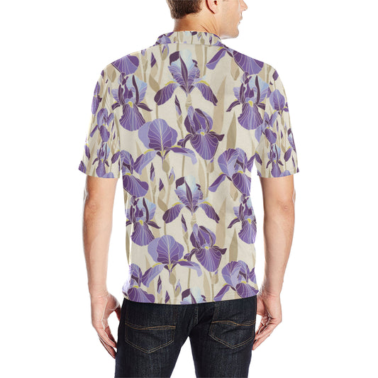 Iris Pattern Print Design IR02 Men Polo Shirt