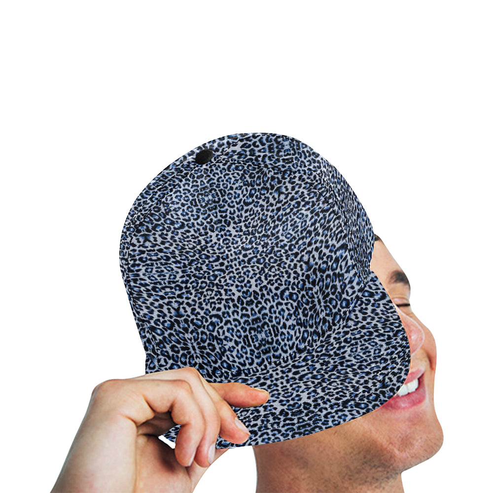 Leopard Blue Skin Print Snapback Cap