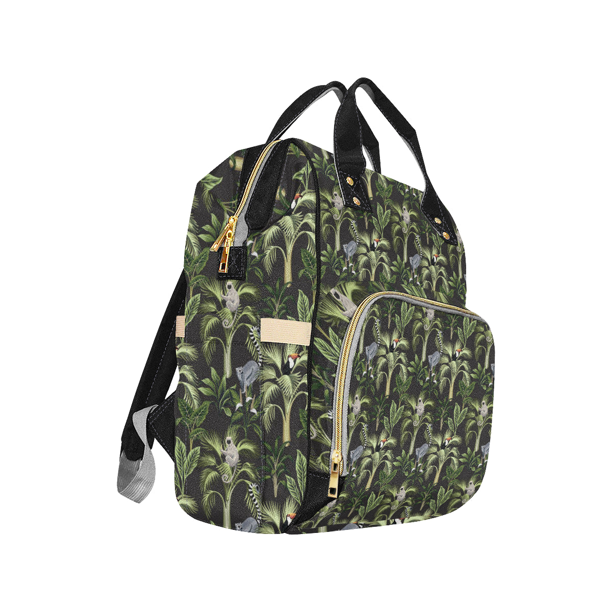Rainforest Pattern Print Design RF05 Diaper Bag Backpack