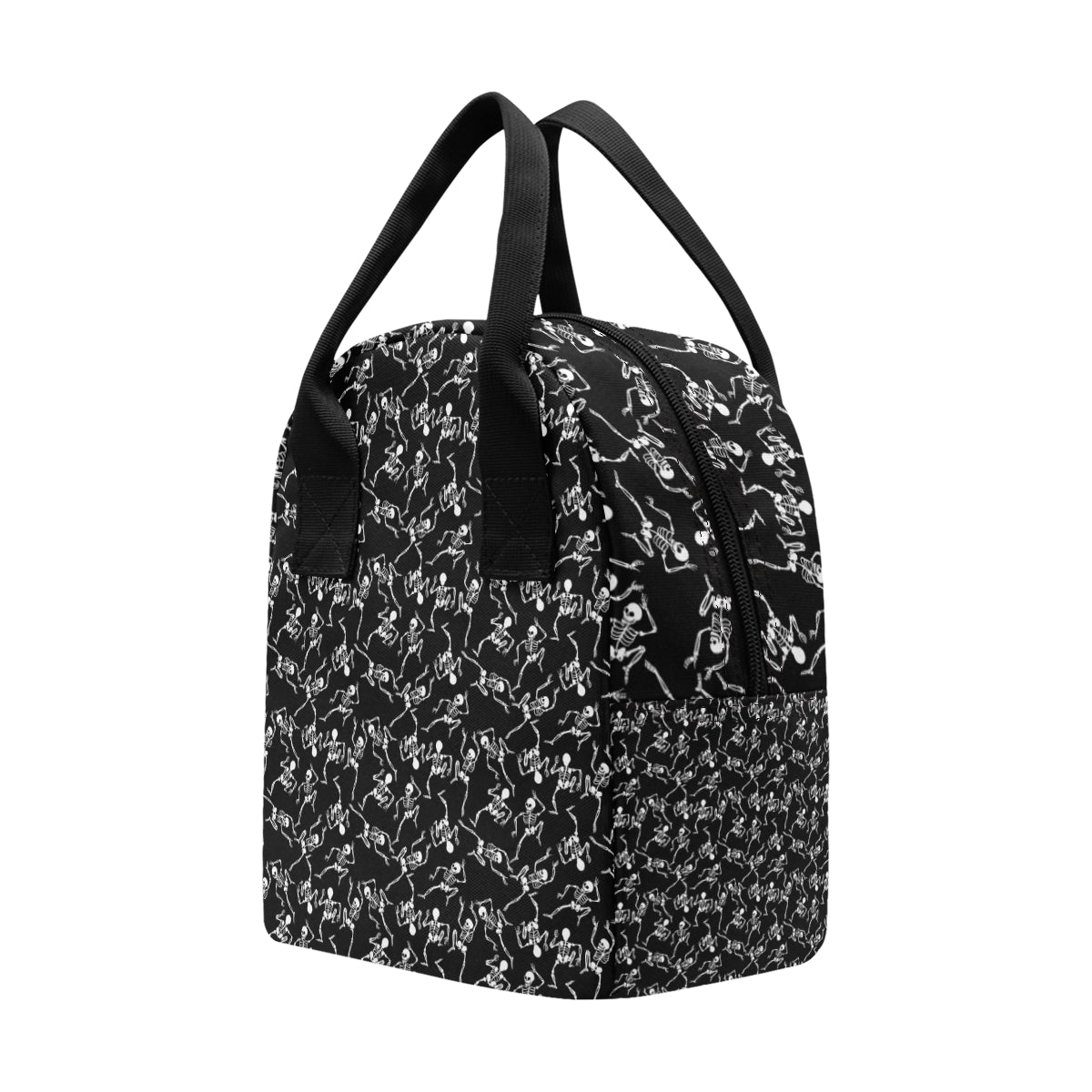 Skeleton Style Print Insulated Lunch Bag
