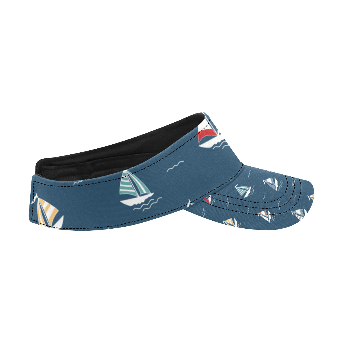 Sailing Ships Pattern Print Design A02 Unisex Sun Visor