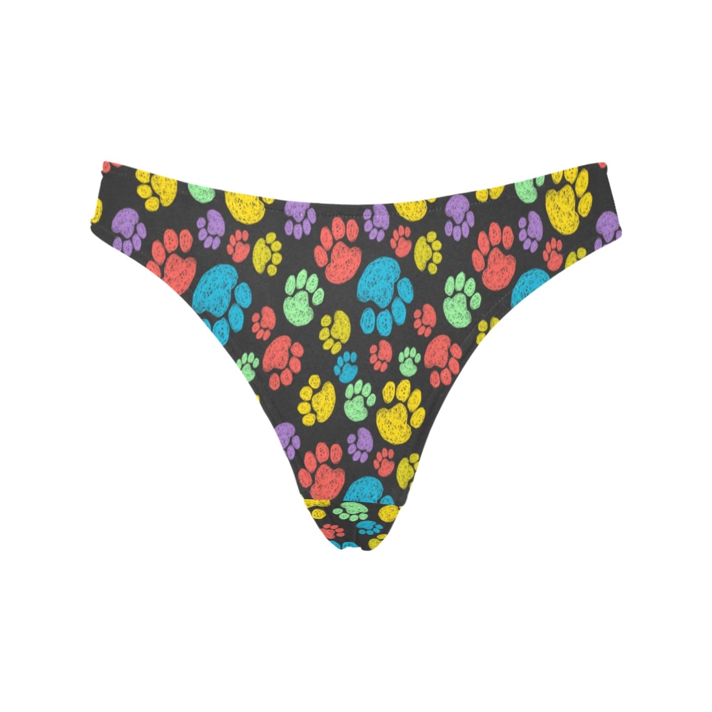 Paw Colorful Print Women's Thongs