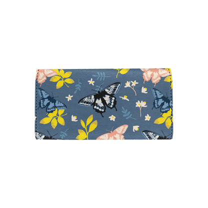 Monarch Butterfly Pattern Print Design 02 Women's Trifold Wallet