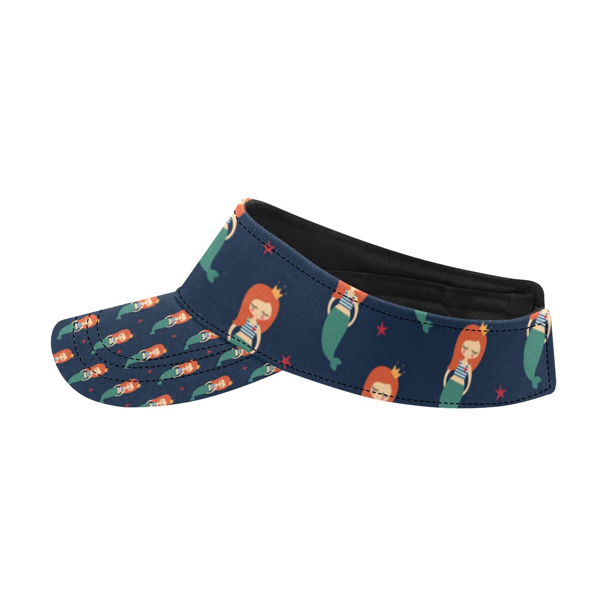 Mermaid Girl Pattern Print Design 01 Unisex Sun Visor