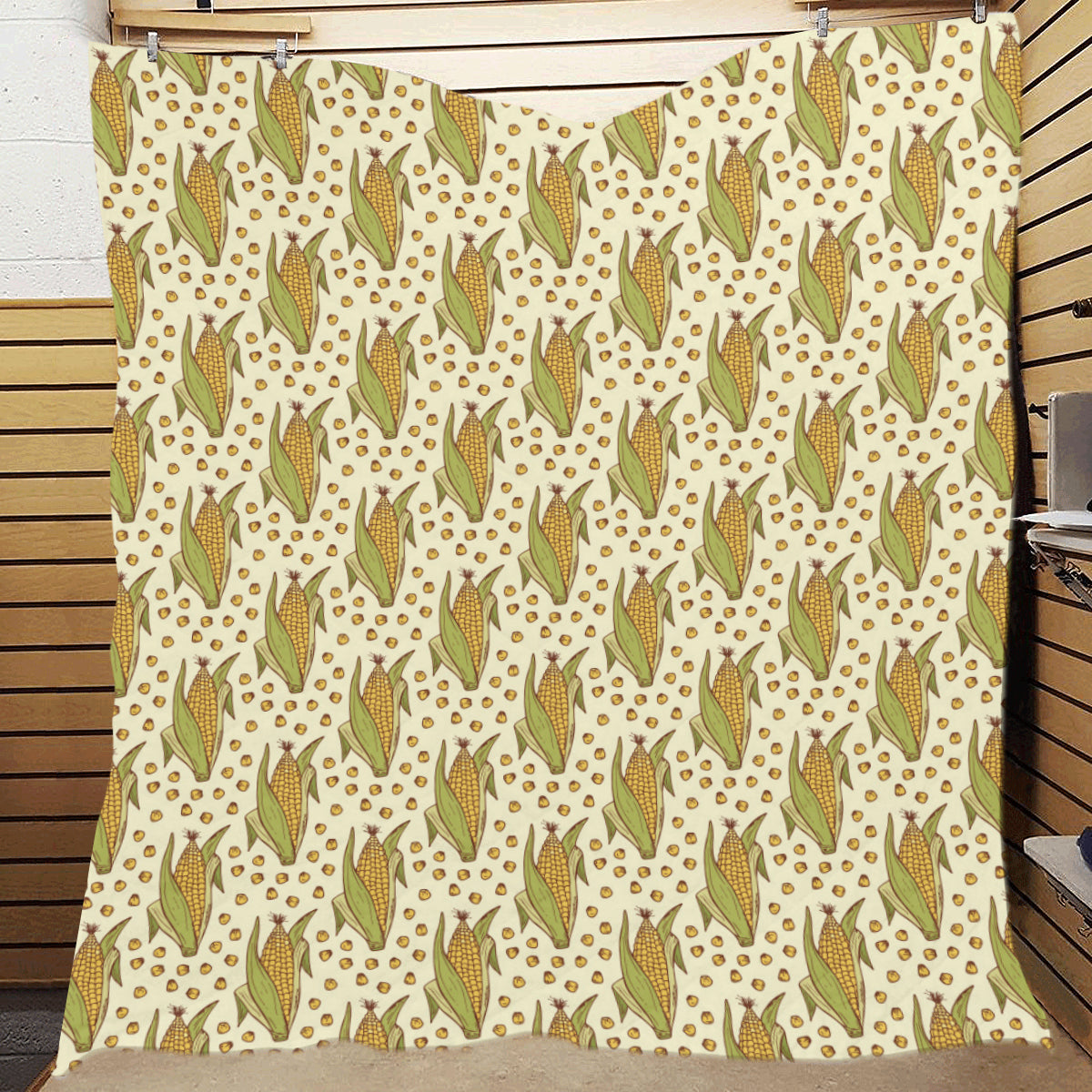Corn Pattern Print Design 01 Premium Quilt