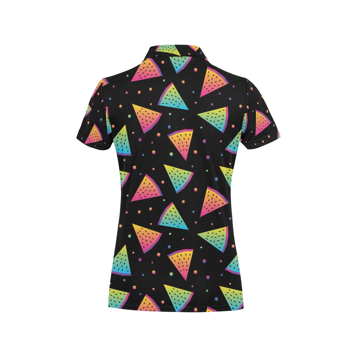 Rainbow Watermelon Pattern Print Design A04 Women's Polo Shirt