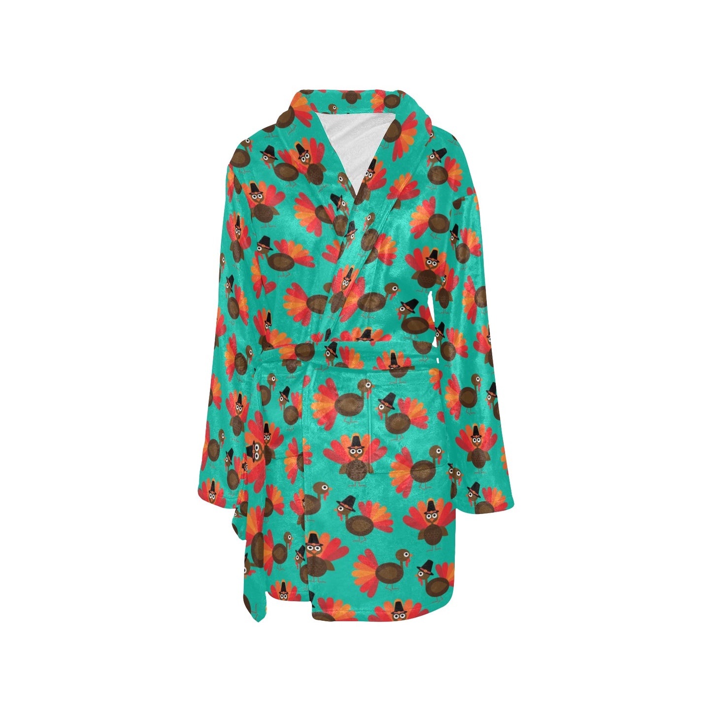 Thanksgiving Print Design LKS307 Women's Fleece Robe