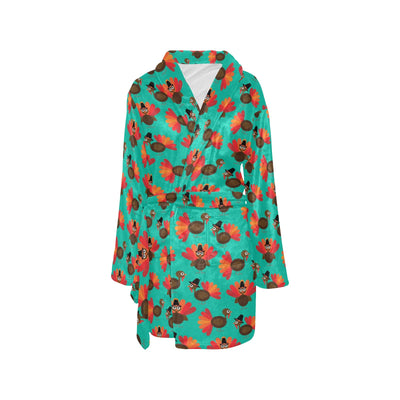 Thanksgiving Print Design LKS307 Women's Fleece Robe