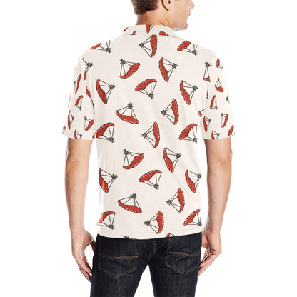 Skydiver Print Design LKS302 Men Polo Shirt