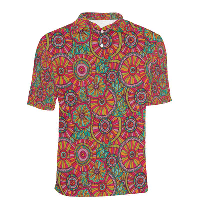 Boho Pattern Print Design 01 Men Polo Shirt