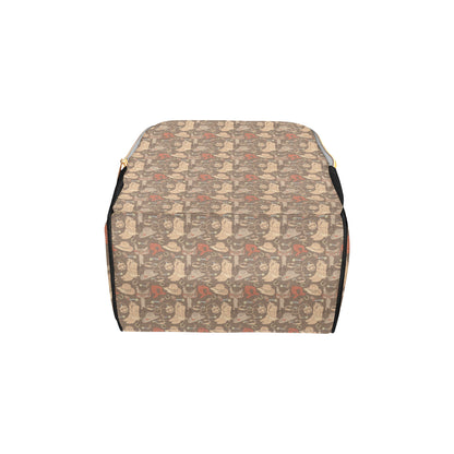 Cowboy Pattern Print Design 02 Diaper Bag Backpack
