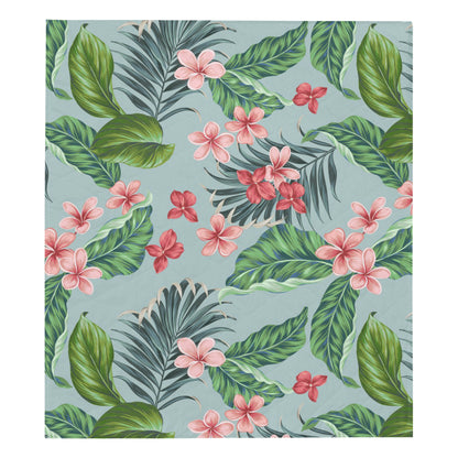 Plumeria Pattern Print Design PM027 Premium Quilt