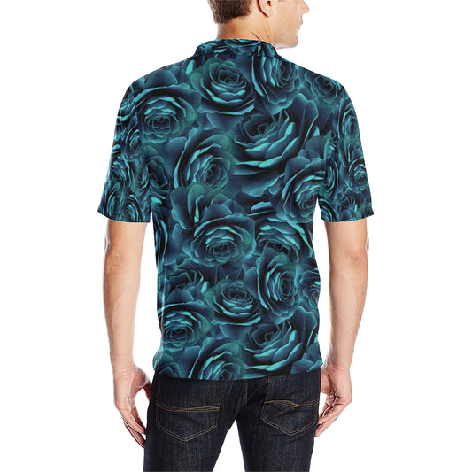 Camellia Pattern Print Design CM04 Men Polo Shirt
