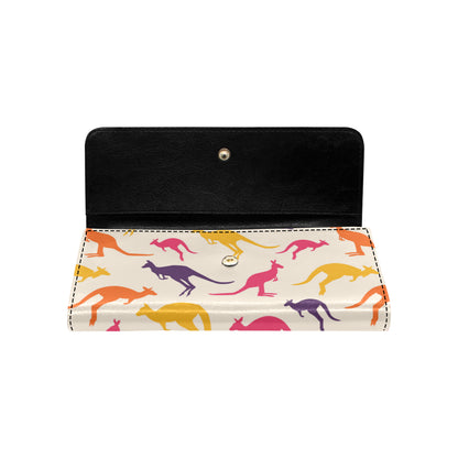Kangaroos Pattern Print Design 01 Women's Trifold Wallet