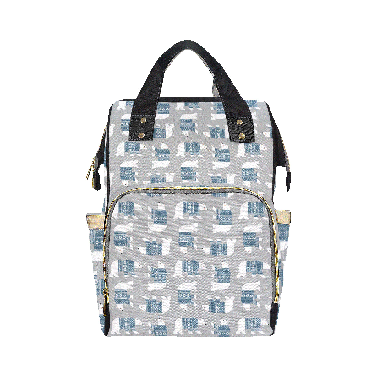 Polar Bear Pattern Print Design A03 Diaper Bag Backpack