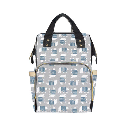 Polar Bear Pattern Print Design A03 Diaper Bag Backpack