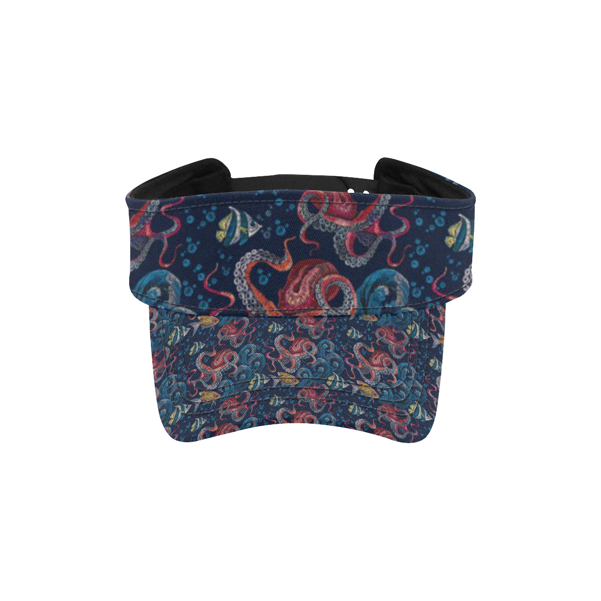 Octopus Deep Sea Print Themed Unisex Sun Visor