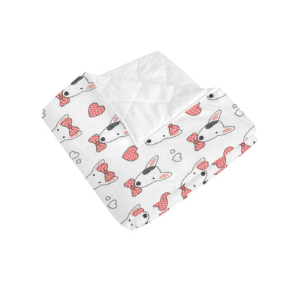 Bull Terriers Pattern Print Design 08 Premium Quilt
