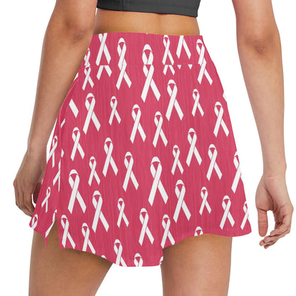 Breast Cancer Awareness Symbol 17" Golf & Pickleball Skort with Pockets