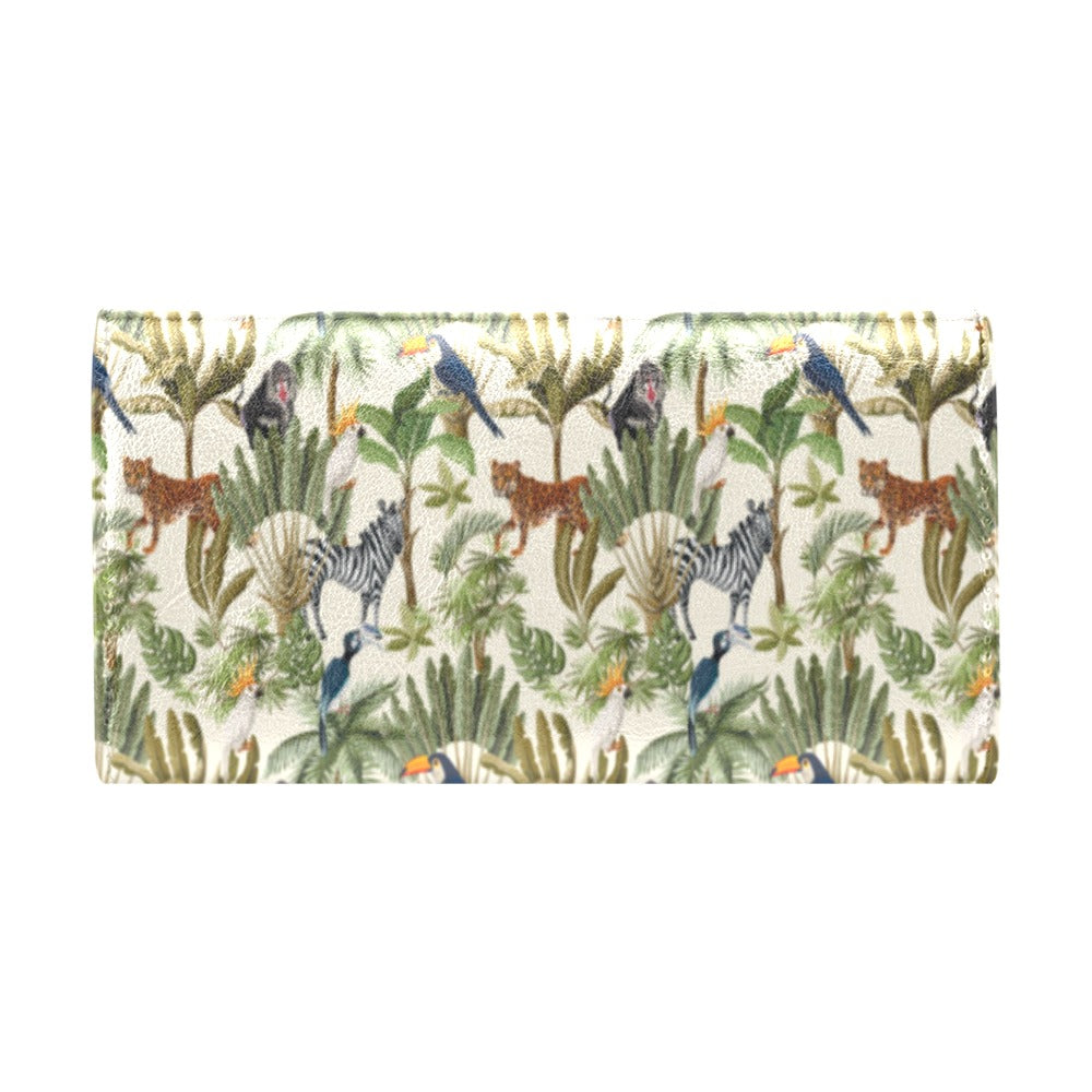 Safari Animal Print Design LKS304 Women's Trifold Wallet