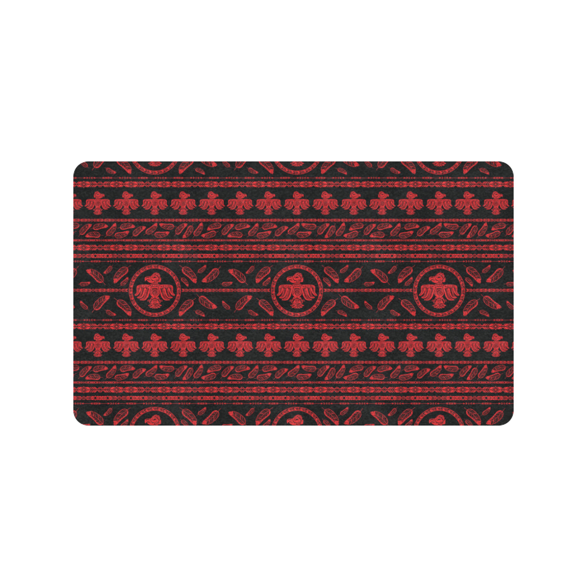 Native American Eagle Themed Print Rubber Doormat