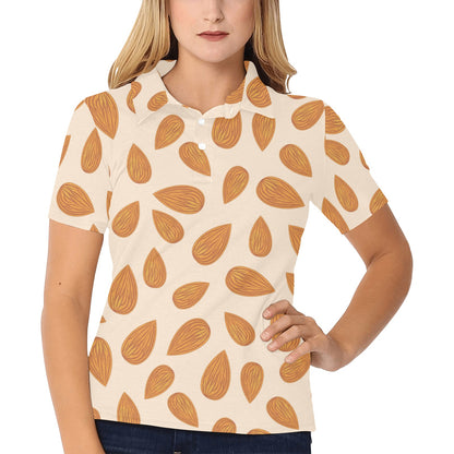 Almond Pattern Print Design 03 Women's Polo Shirt