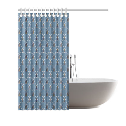Windmill Pattern Print Design 03 Shower Curtain