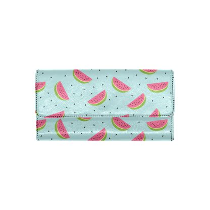 Watermelon Pattern Print Design WM06 Women's Trifold Wallet