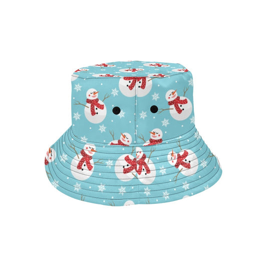 Snowman Print Design LKS304 Unisex Bucket Hat