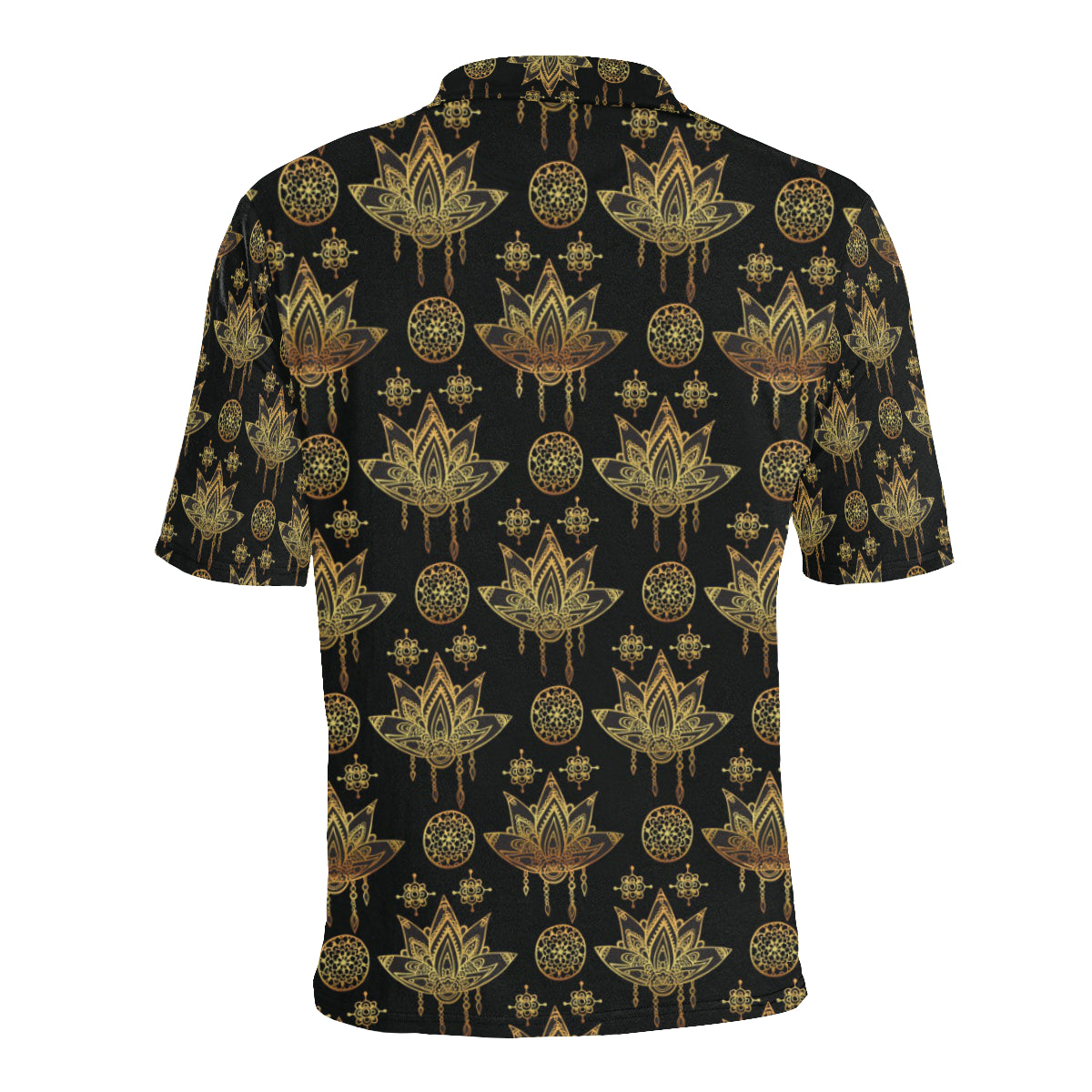 lotus Boho Pattern Print Design LO03 Men Polo Shirt