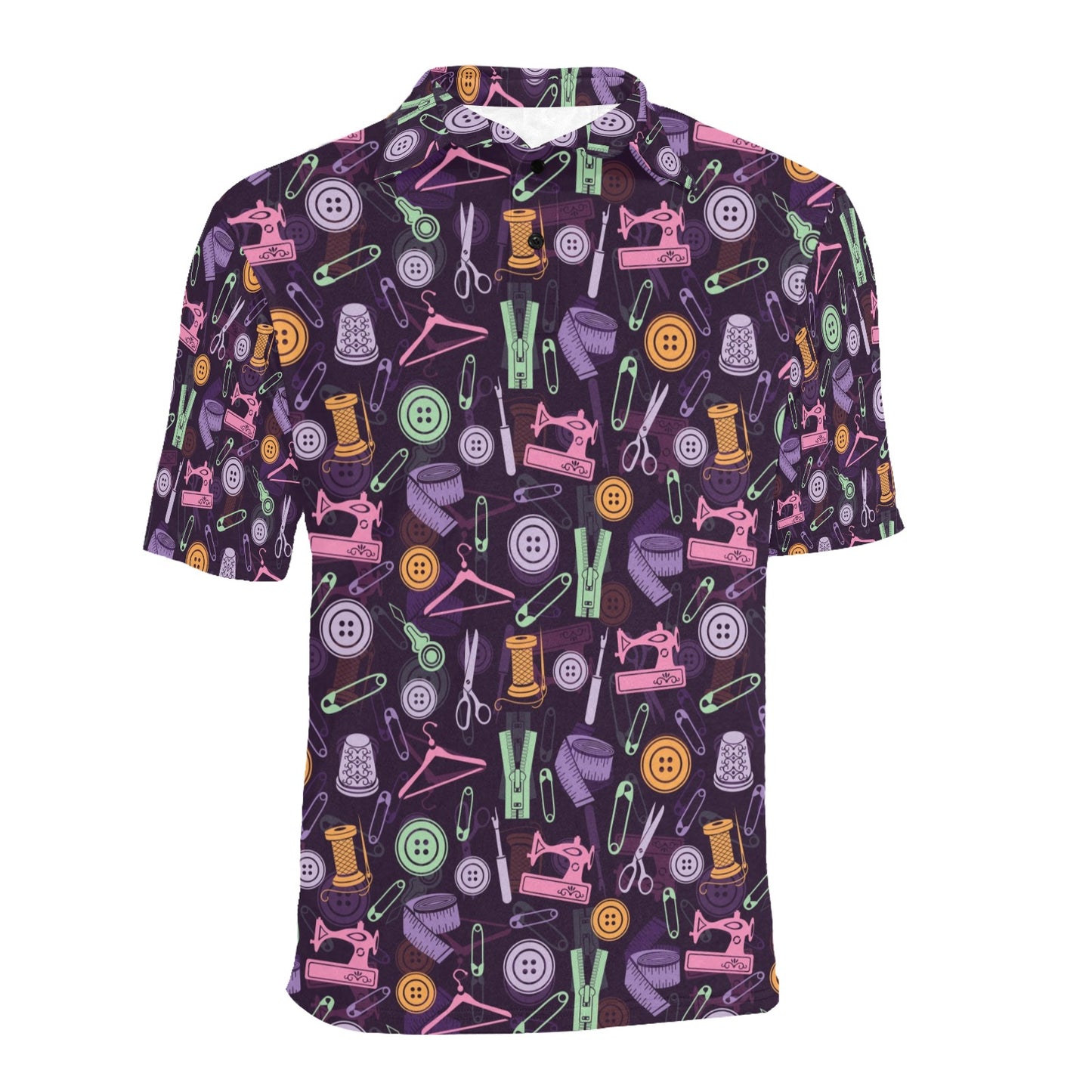 Sewing Equipment Print Design LKS306 Men Polo Shirt