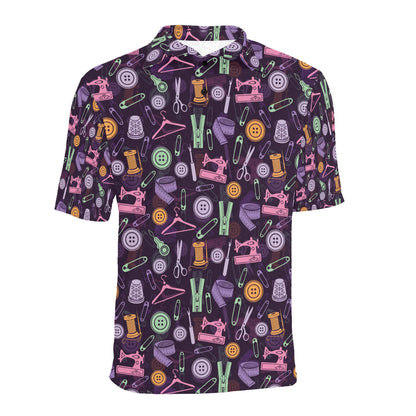 Sewing Equipment Print Design LKS306 Men Polo Shirt