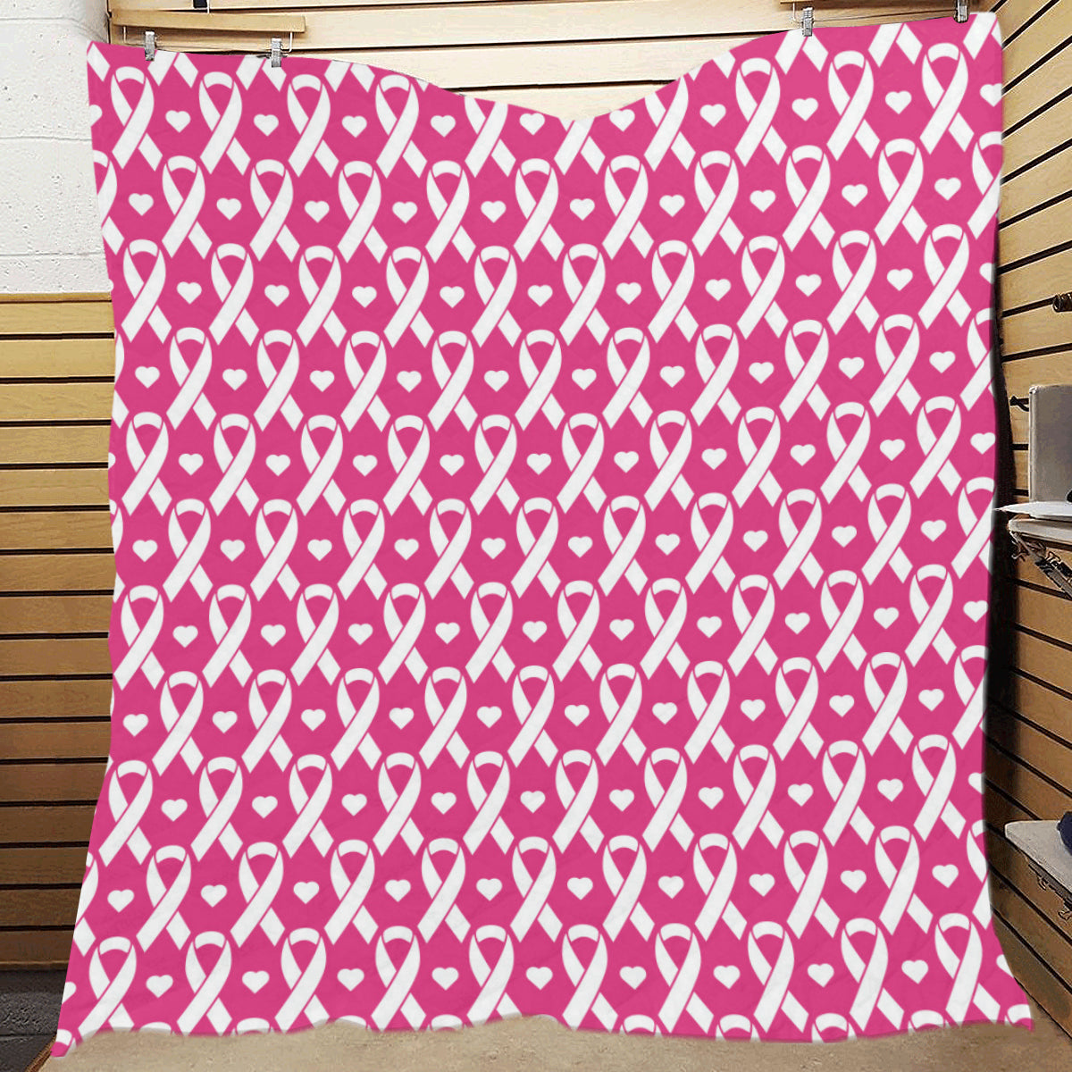Breast cancer Pattern Print Design 05 Premium Quilt