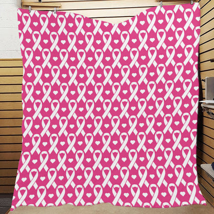 Breast cancer Pattern Print Design 05 Premium Quilt