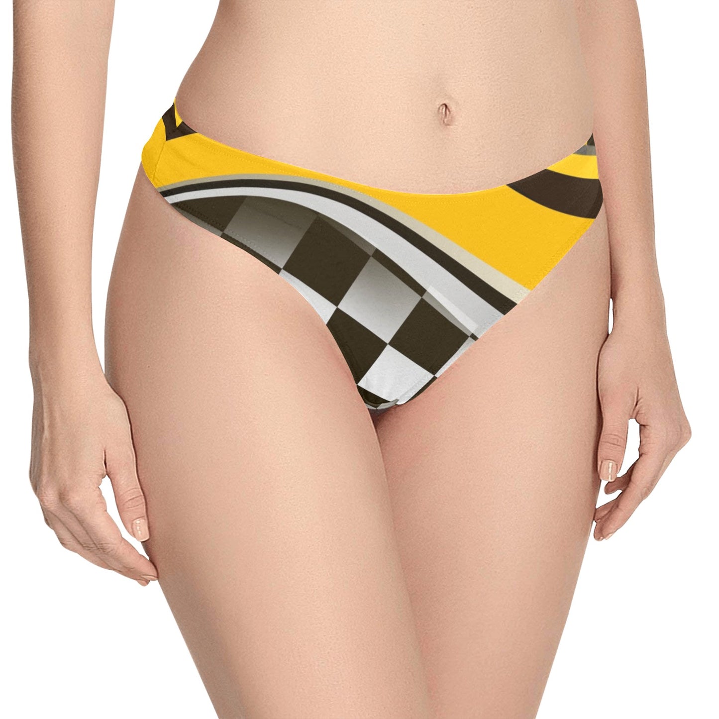 Checkered Flag Racing Style Women's Thongs