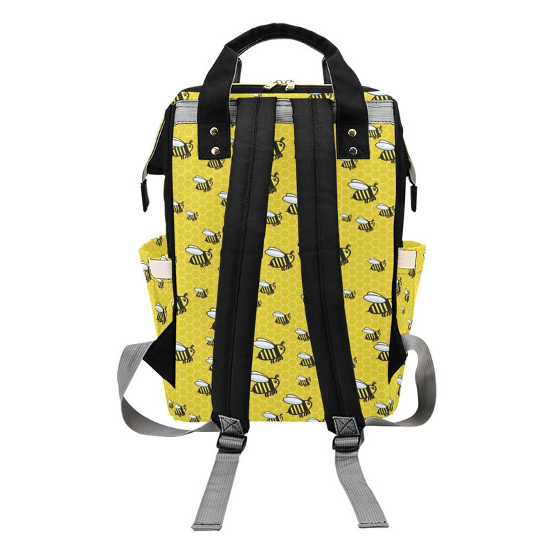 Bee Cute Print Design LKS308 Diaper Bag Backpack