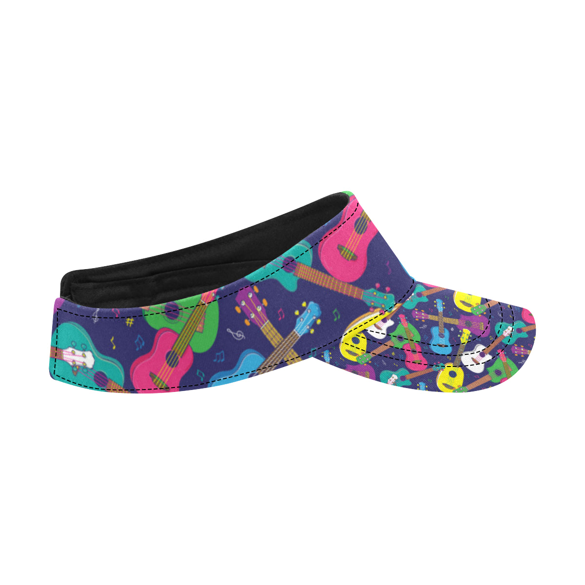 Ukulele Pattern Print Design 02 Unisex Sun Visor