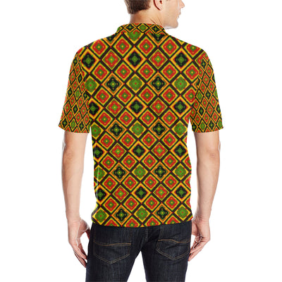 Rasta Reggae Color Pattern Men Polo Shirt