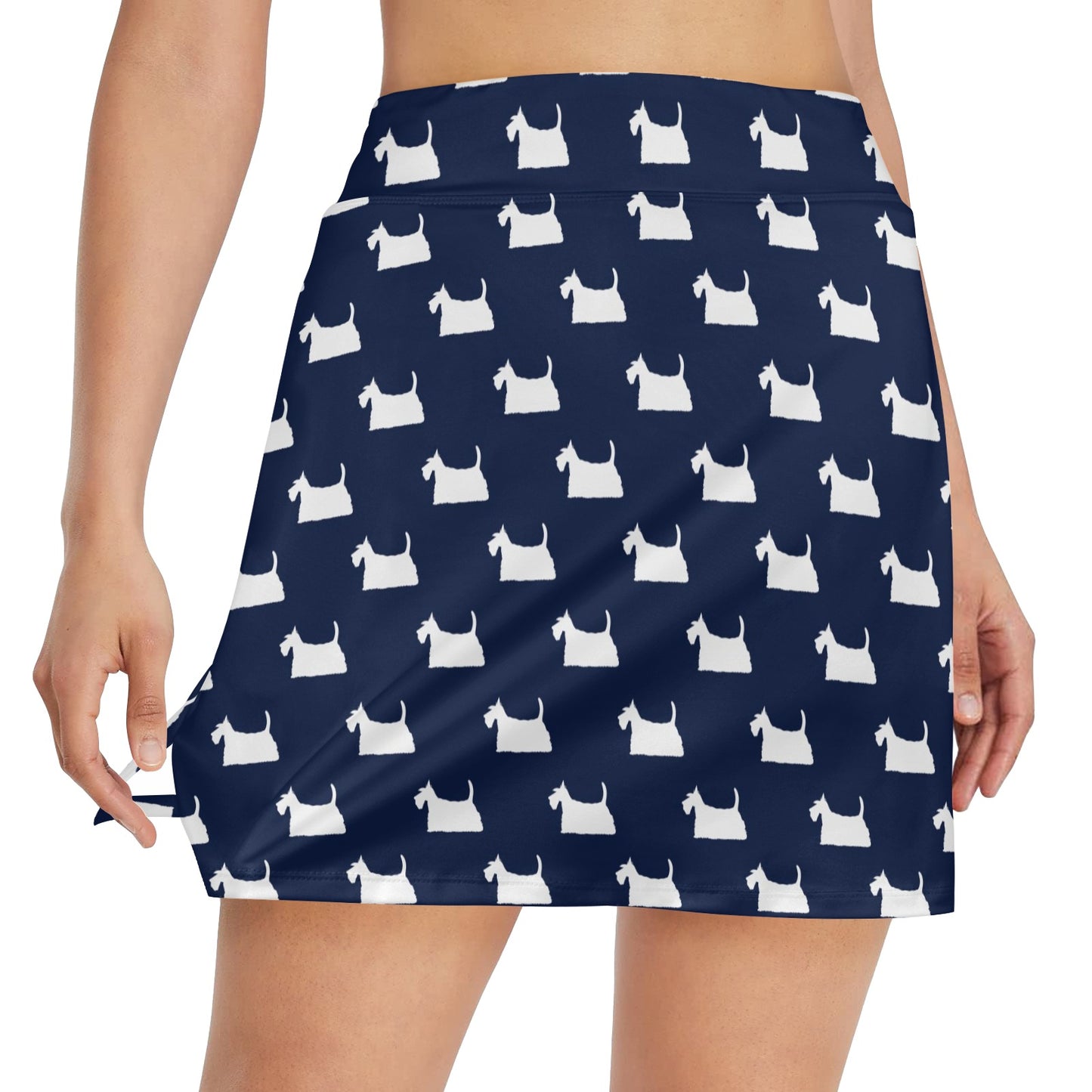 Scottish Terriers Print Design LKS303 17" Golf & Pickleball Skort with Pockets