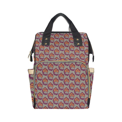 Chimpanzee Pattern Print Design 02 Diaper Bag Backpack
