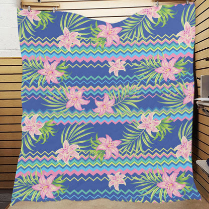 Lily Pattern Print Design LY015 Premium Quilt