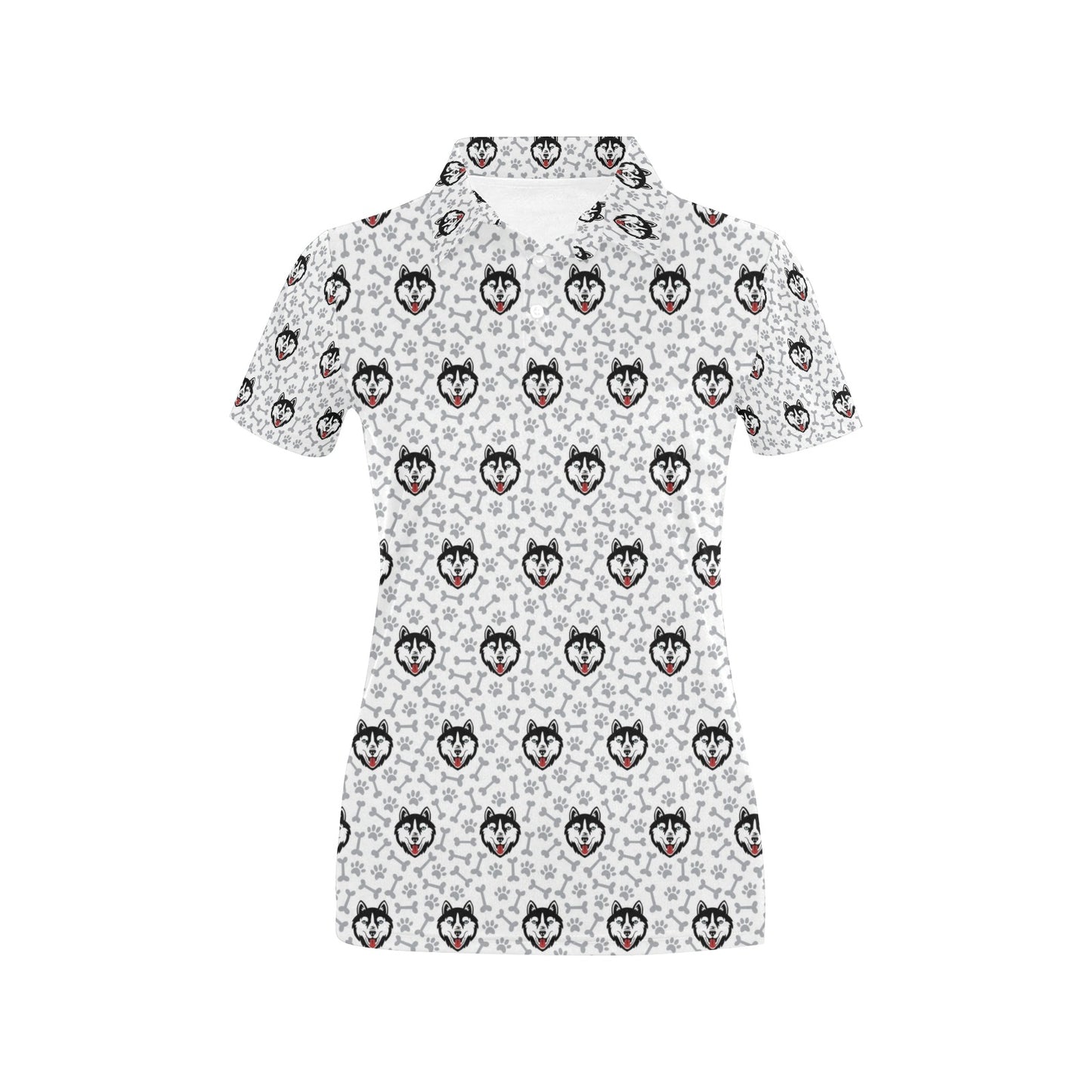Siberian Huskies Print Design LKS305 Women's Polo Shirt