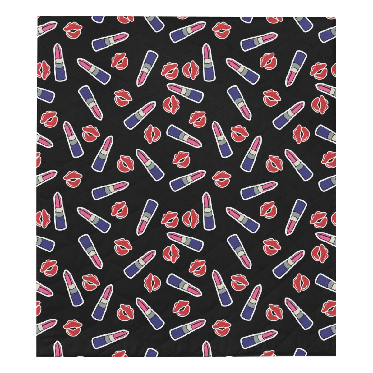 Lipstick Pattern Print Design LT01 Premium Quilt