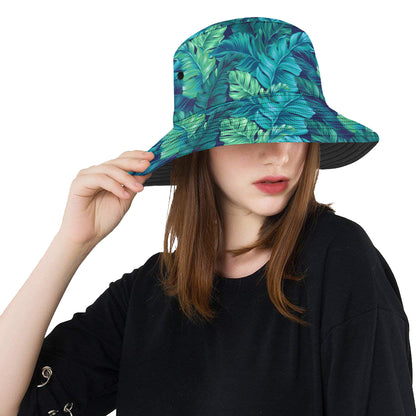Banana Leaf Pattern Print Design BL05 Unisex Bucket Hat
