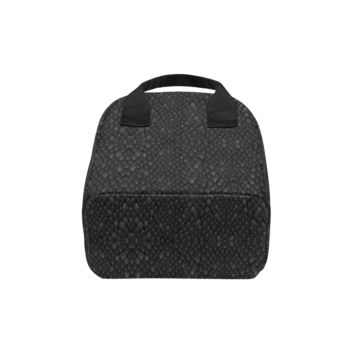 Snake Skin Black Print Insulated Lunch Bag